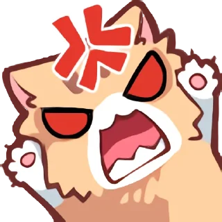 💢-Neko's Emotes HD, Telegram Sticker