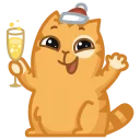 🍸-New Year Persik, Telegram Sticker