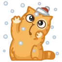 ❄-New Year Persik, Telegram Sticker