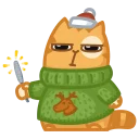 😐-New Year Persik, Telegram Sticker