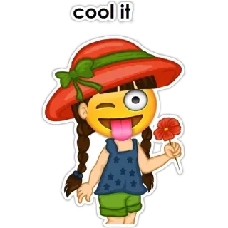 ☹️-English Girl, Telegram Sticker