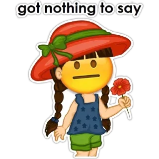 ☹️-English Girl, Telegram Sticker
