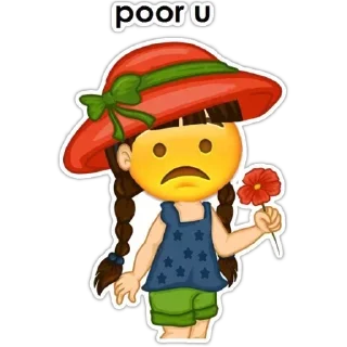 🙁-English Girl, Telegram Sticker