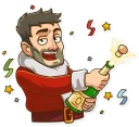 🥳-Nick Santini, Telegram Sticker