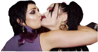 👩‍❤️‍💋‍👩-Nina Hagen, Telegram Sticker