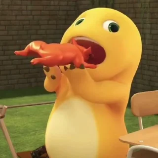 🦕-dino kuning, Telegram Sticker