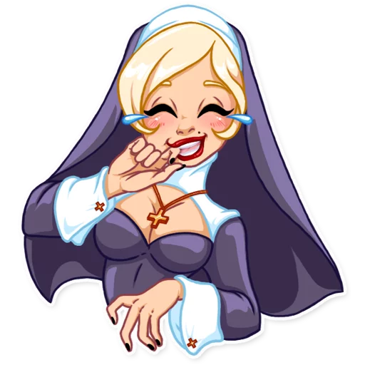 Naughty Nun, telegram sticker