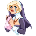 😢-Naughty Nun, Telegram Sticker