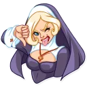 👎-Naughty Nun, Telegram Sticker