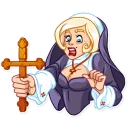 😰-Naughty Nun, Telegram Sticker