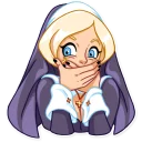 🤐-Naughty Nun, Telegram Sticker