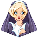 🤔-Naughty Nun, Telegram Sticker