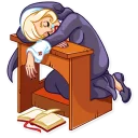 😴-Naughty Nun, Telegram Sticker