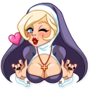 😘-Naughty Nun, Telegram Sticker