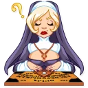 ❓-Naughty Nun, Telegram Sticker