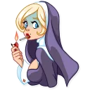 😨-Naughty Nun, Telegram Sticker
