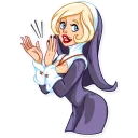 👏-Naughty Nun, Telegram Sticker