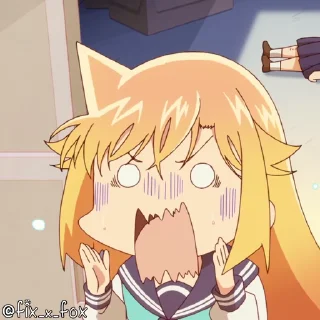 😱-@fix_x_fox Shikanoko p1, Telegram Sticker