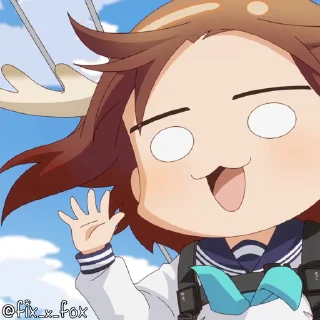👋-@fix_x_fox Shikanoko p1, Telegram Sticker