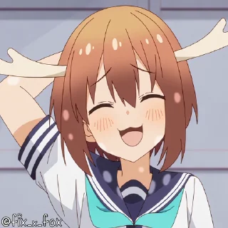 😅-@fix_x_fox Shikanoko p1, Telegram Sticker