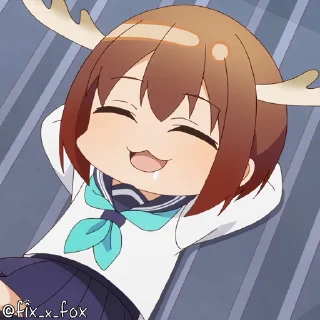 😴-@fix_x_fox Shikanoko p1, Telegram Sticker