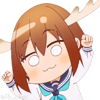 🥳-@fix_x_fox Shikanoko p1, Telegram Sticker