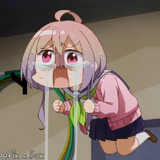 😭-@fix_x_fox Shikanoko p1, Telegram Sticker