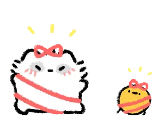 💬-@gmoue! Happy happy Raccoon dog & egg, Telegram Sticker