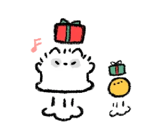 💬-@gmoue! Happy happy Raccoon dog & egg, Telegram Sticker