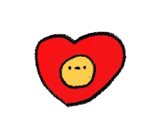 💬-@gmoue! Happy happy Raccoon dog & egg, Telegram Sticker