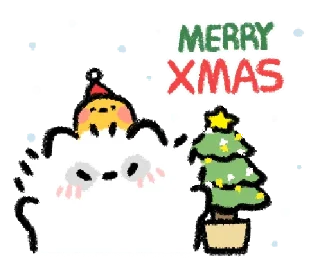 💬-@gmoue! Happy happy Raccoon dog & egg, Telegram Sticker
