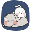 😴-Nuomi Rabbit 2 @tgsticker @farsisticker, Telegram Sticker
