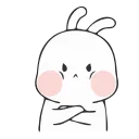 😕-Nuomi Rabbit 2 @tgsticker @farsisticker, Telegram Sticker