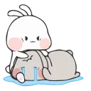 😭-Nuomi Rabbit 2 @tgsticker @farsisticker, Telegram Sticker