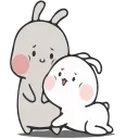 🙏-Nuomi Rabbit 2 @tgsticker @farsisticker, Telegram Sticker