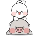 🐷-Nuomi Rabbit 2 @tgsticker @farsisticker, Telegram Sticker