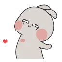 😍-Nuomi Rabbit 2 @tgsticker @farsisticker, Telegram Sticker
