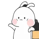 👋-Nuomi Rabbit 2 @tgsticker @farsisticker, Telegram Sticker