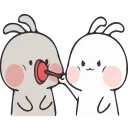 🖕-Nuomi Rabbit 2 @tgsticker @farsisticker, Telegram Sticker