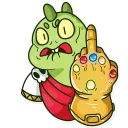 😫-Obey Reptilians, Telegram Sticker