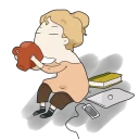 👧-Oh This Life, Telegram Sticker