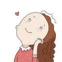 👧-Oh This Life, Telegram Sticker