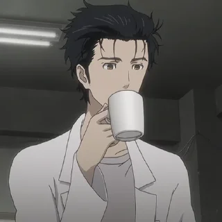 ⌛️-Okabe Rintarou [@TodorokiShouto], Telegram Sticker