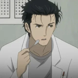⏳-Okabe Rintarou [@TodorokiShouto], Telegram Sticker