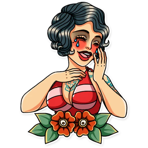 Tattoo Girl, telegram sticker