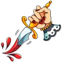 😡-Tattoo Girl, Telegram Sticker