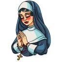 🙏-Tattoo Girl, Telegram Sticker