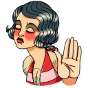 ✋️-Tattoo Girl, Telegram Sticker
