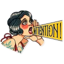 🗣-Tattoo Girl, Telegram Sticker
