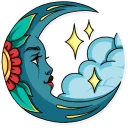 🌚-Tattoo Girl, Telegram Sticker